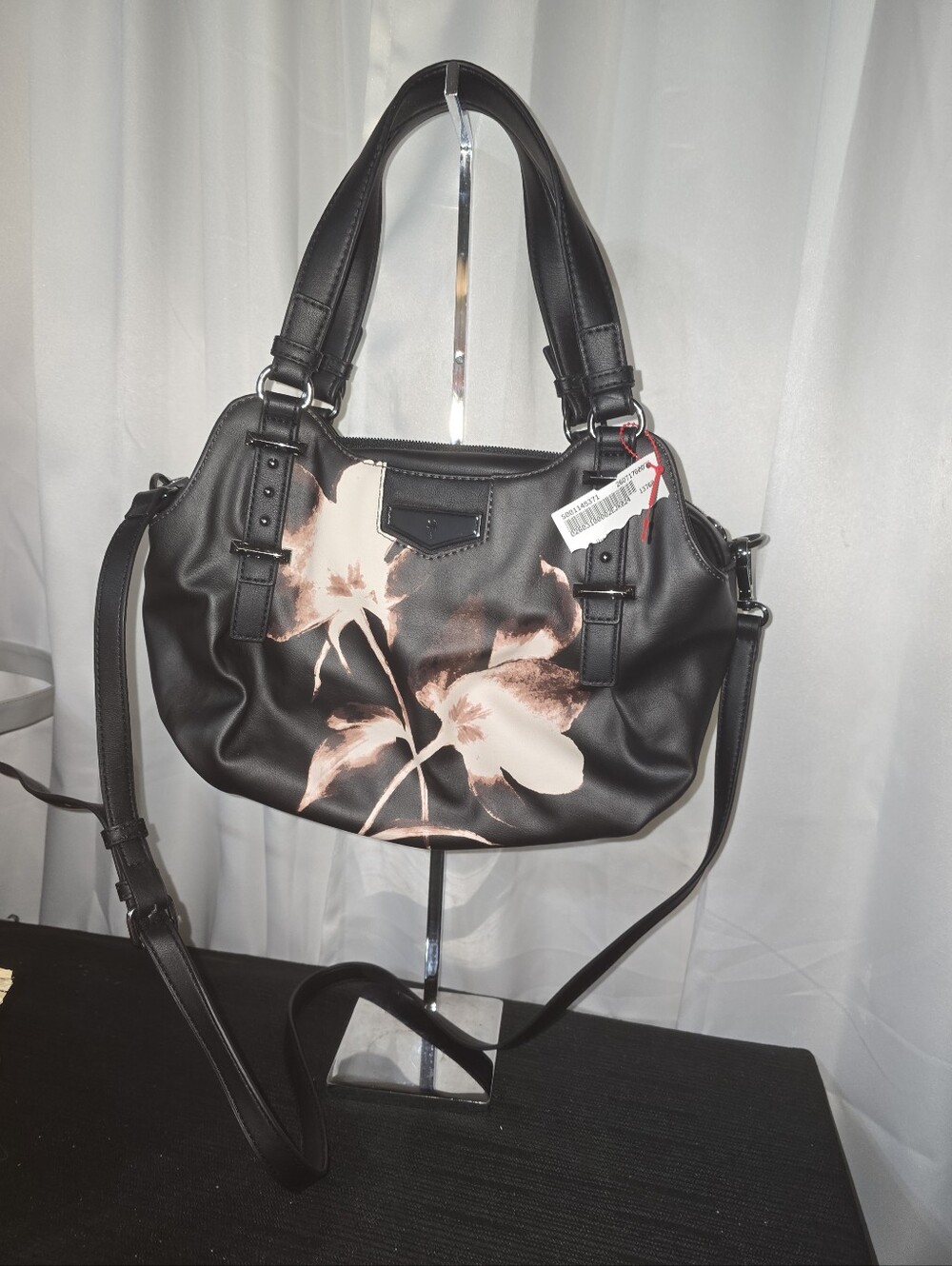 JESSIVA SIMPSON Black Floral- SOFT LEATHER  STACHEL Bag